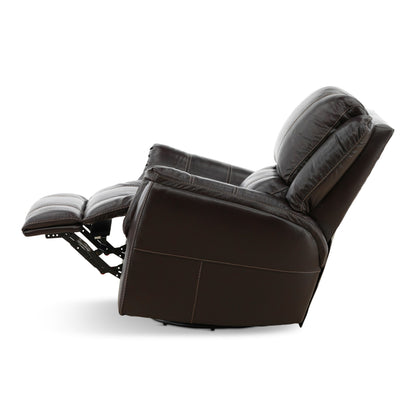 Delia Swivel Glider Leather Recliner