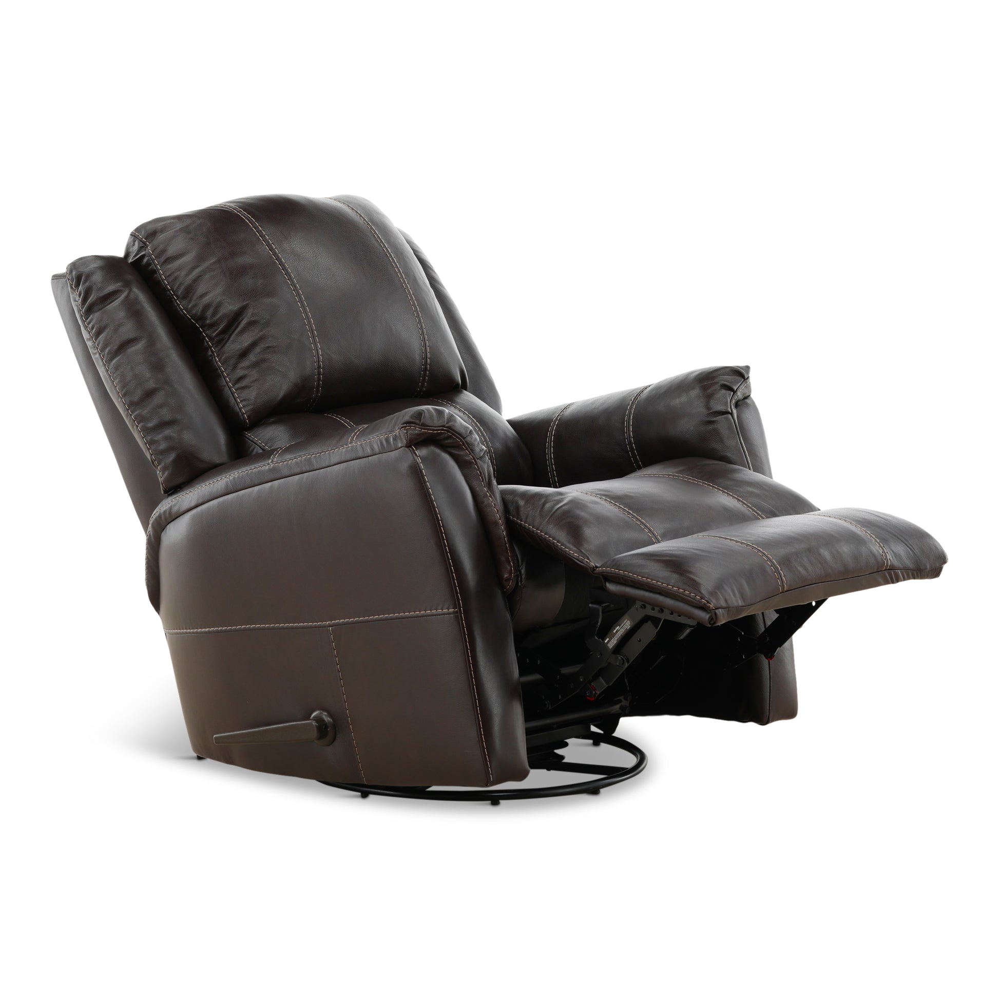 Delia Swivel Glider Leather Recliner