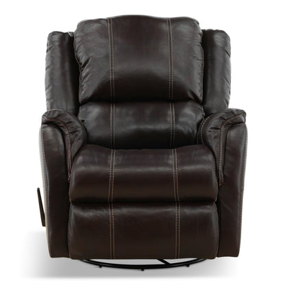Delia Swivel Glider Leather Recliner