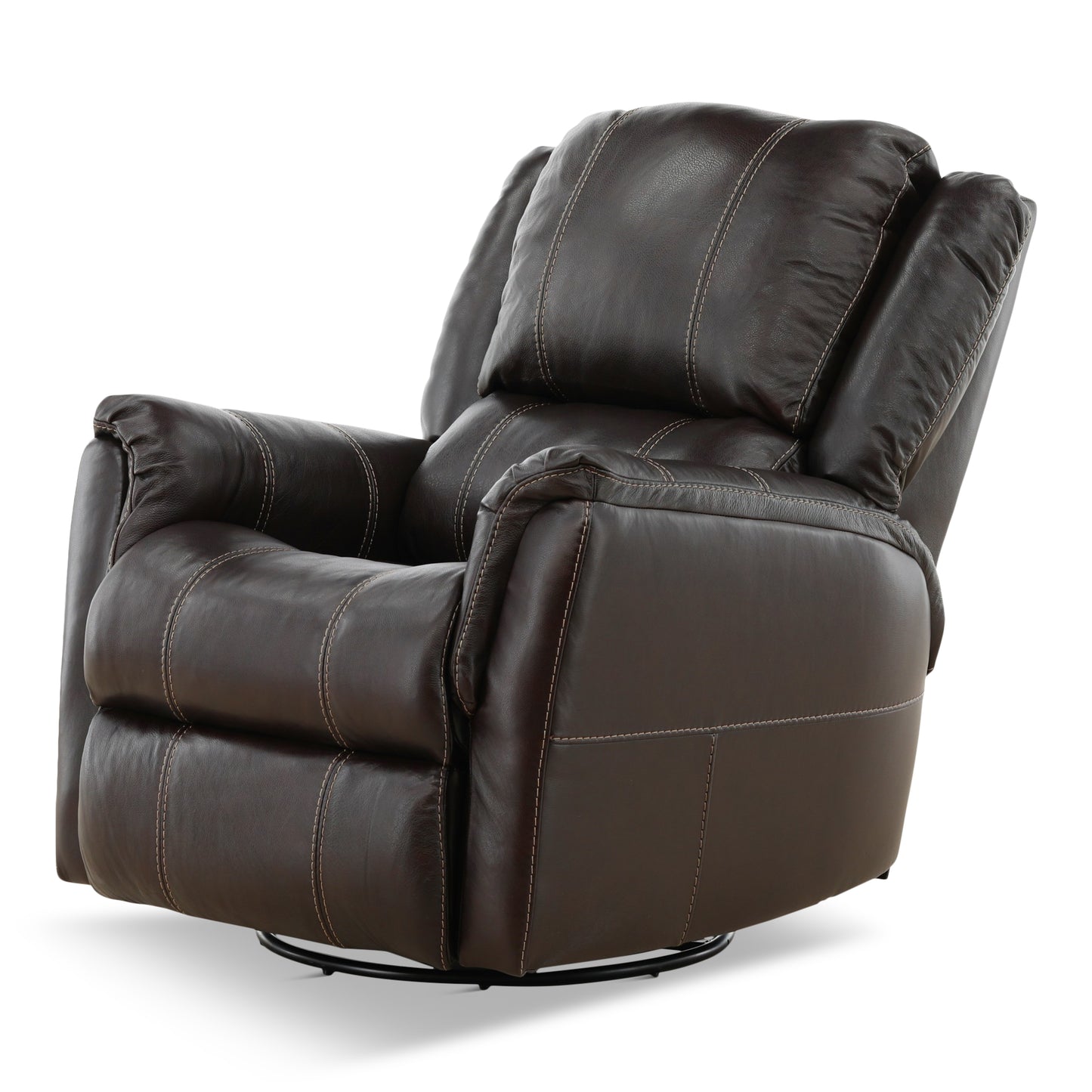 Delia Swivel Glider Leather Recliner