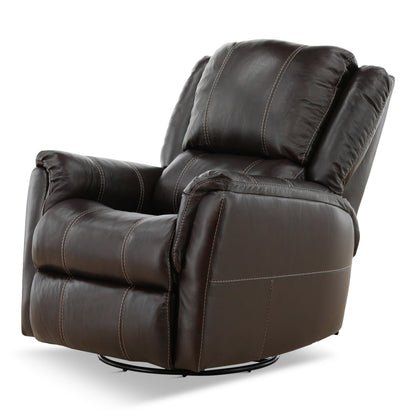 Delia Swivel Glider Leather Recliner
