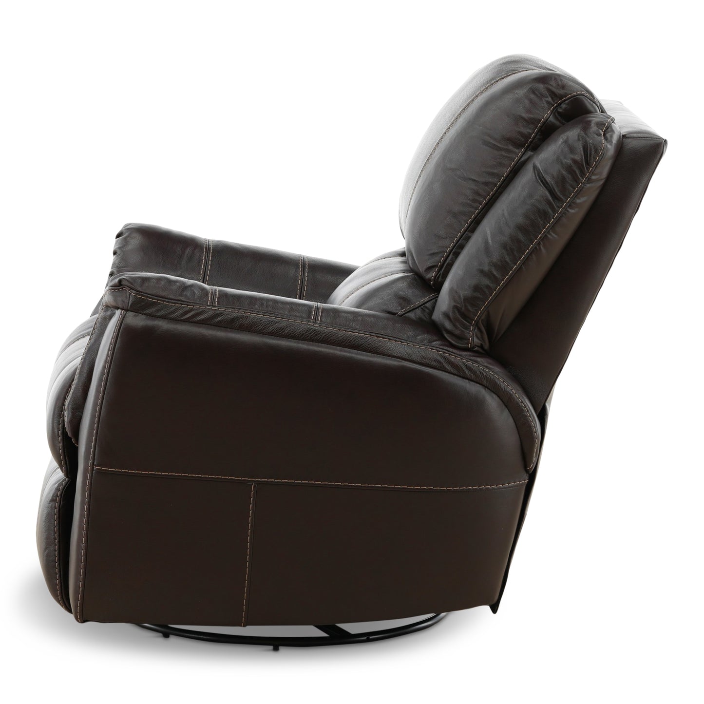 Delia Swivel Glider Leather Recliner