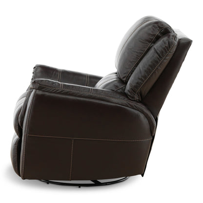 Delia Swivel Glider Leather Recliner