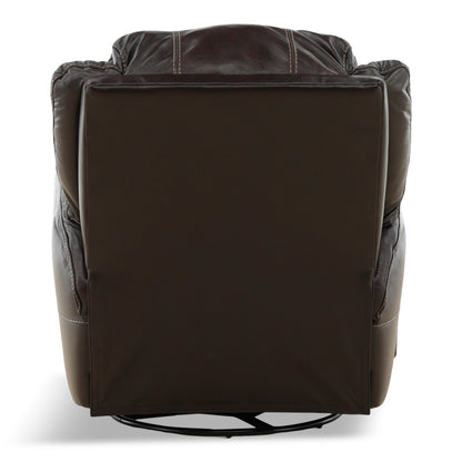 Delia Swivel Glider Leather Recliner