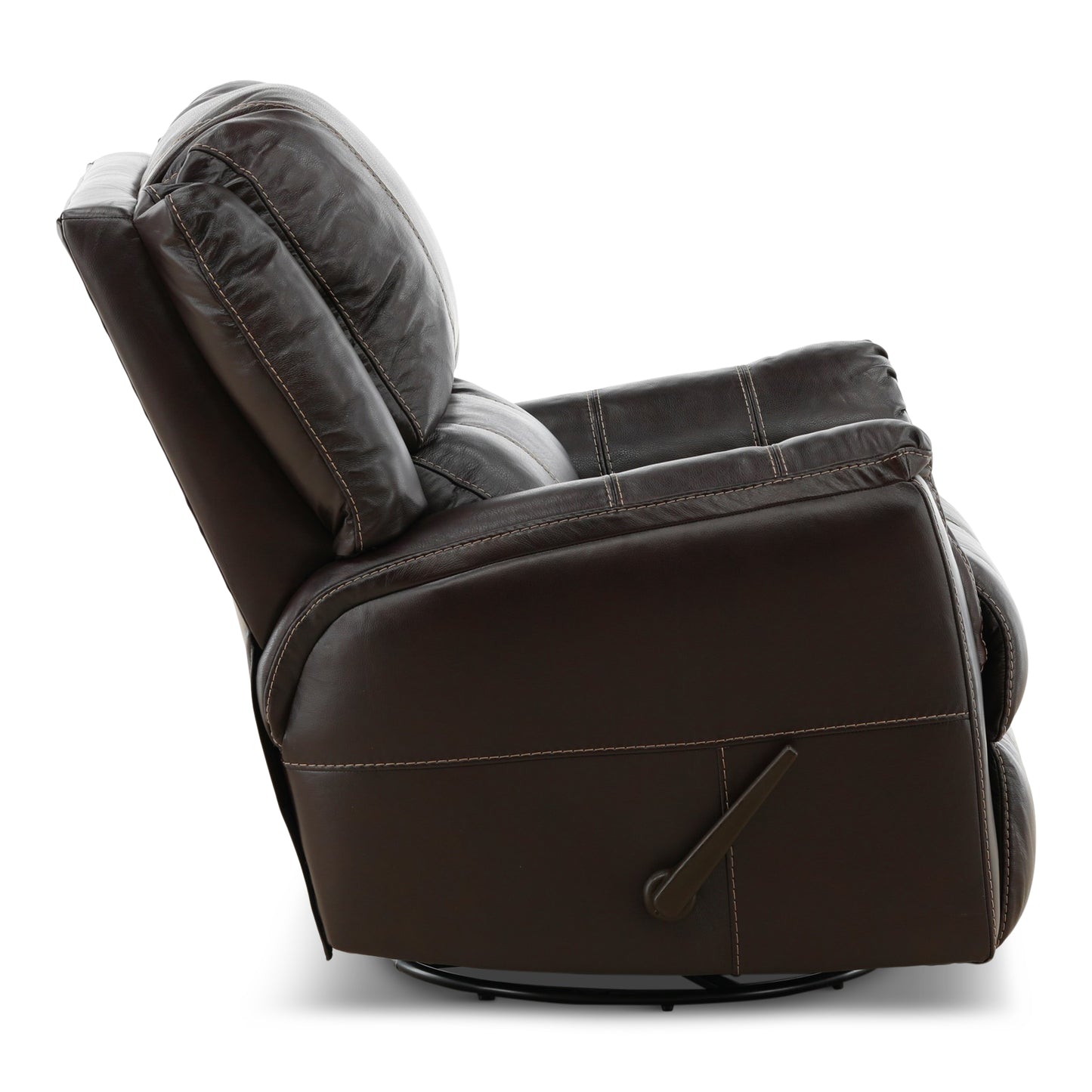 Delia Swivel Glider Leather Recliner
