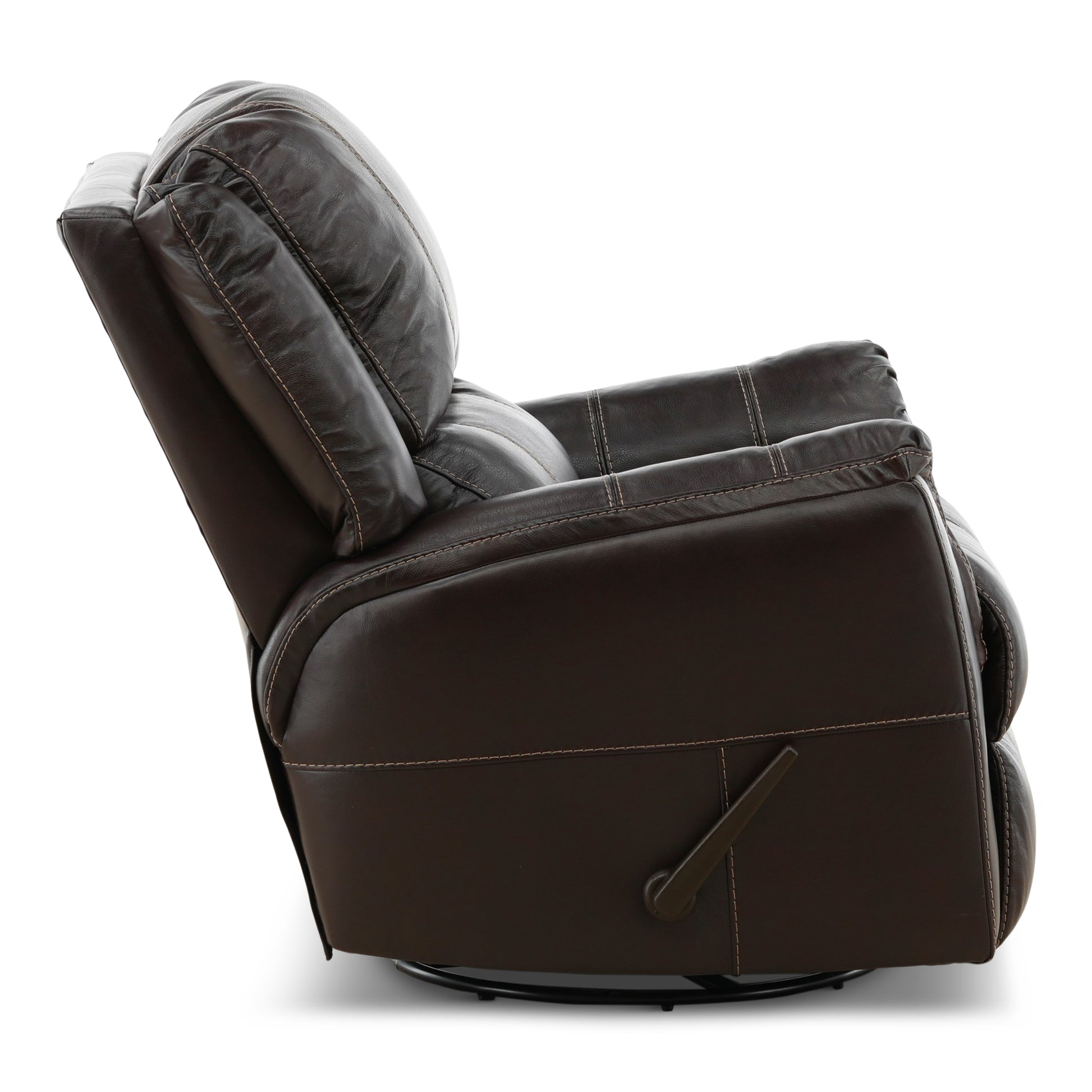 Delia Swivel Glider Leather Recliner