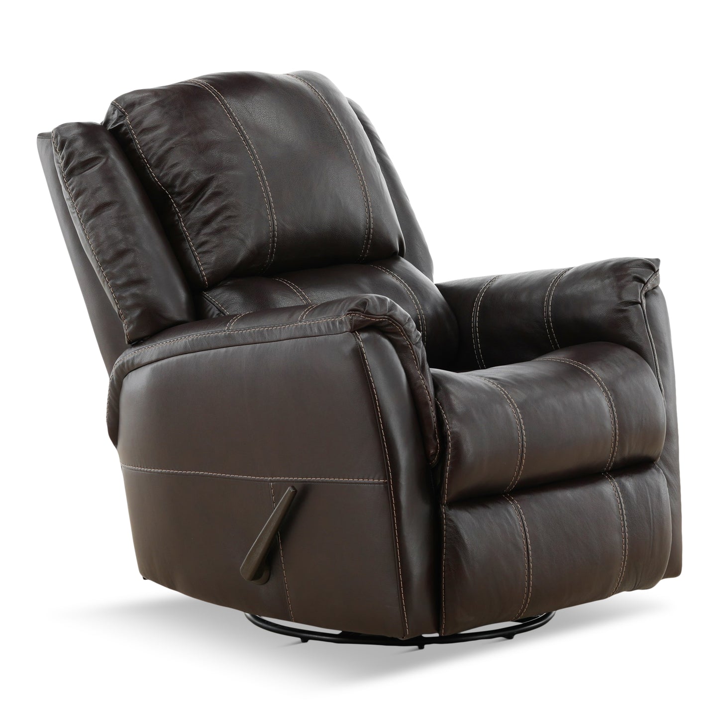 Delia Swivel Glider Leather Recliner