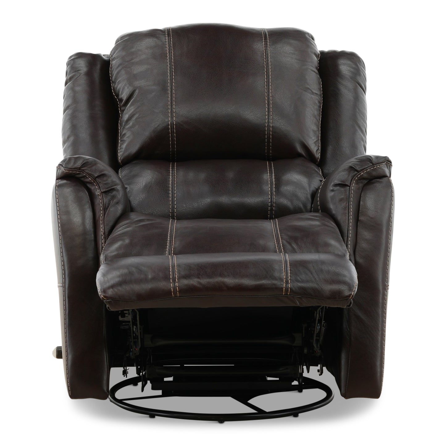 Delia Swivel Glider Leather Recliner