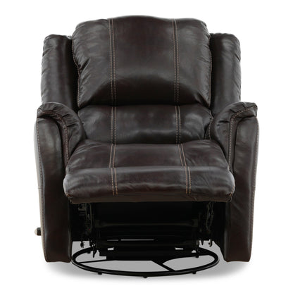 Delia Swivel Glider Leather Recliner