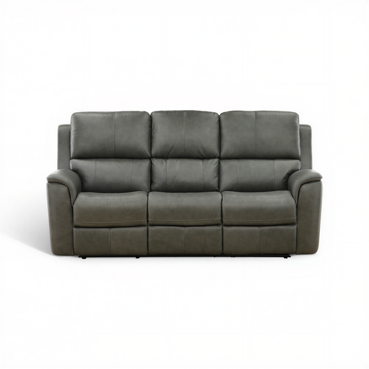 Flexsteel Grayson Leather power Sofa with Drop Down Table