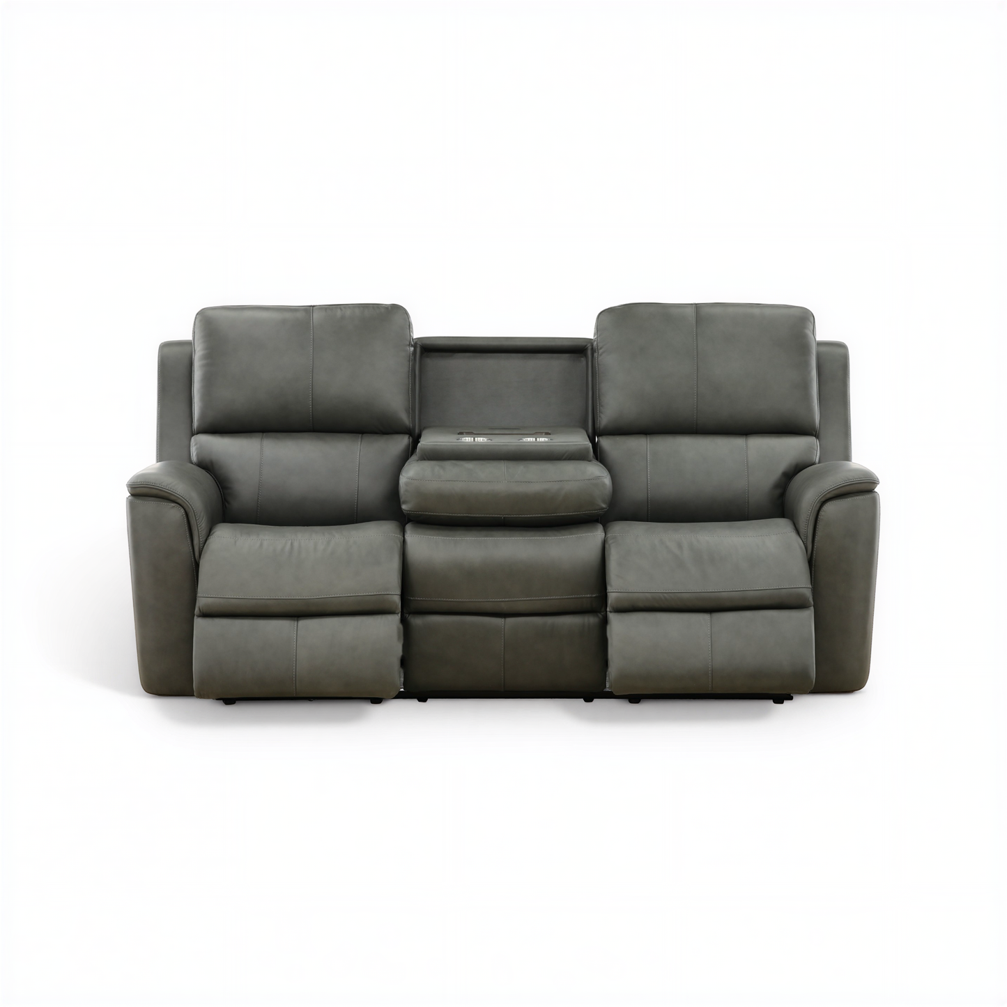 Flexsteel Grayson Leather power Sofa with Drop Down Table