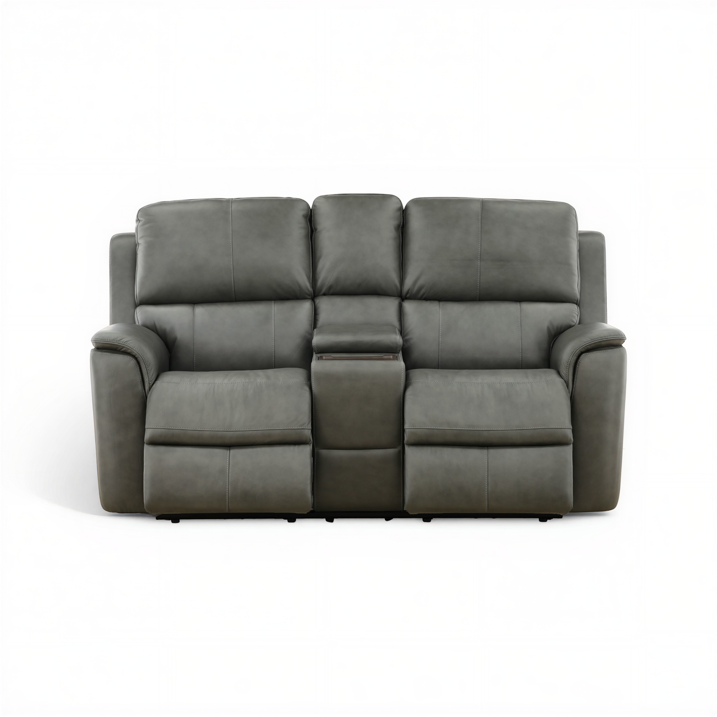 Flexsteel Grayson Leather Power Reclining Console Loveseat