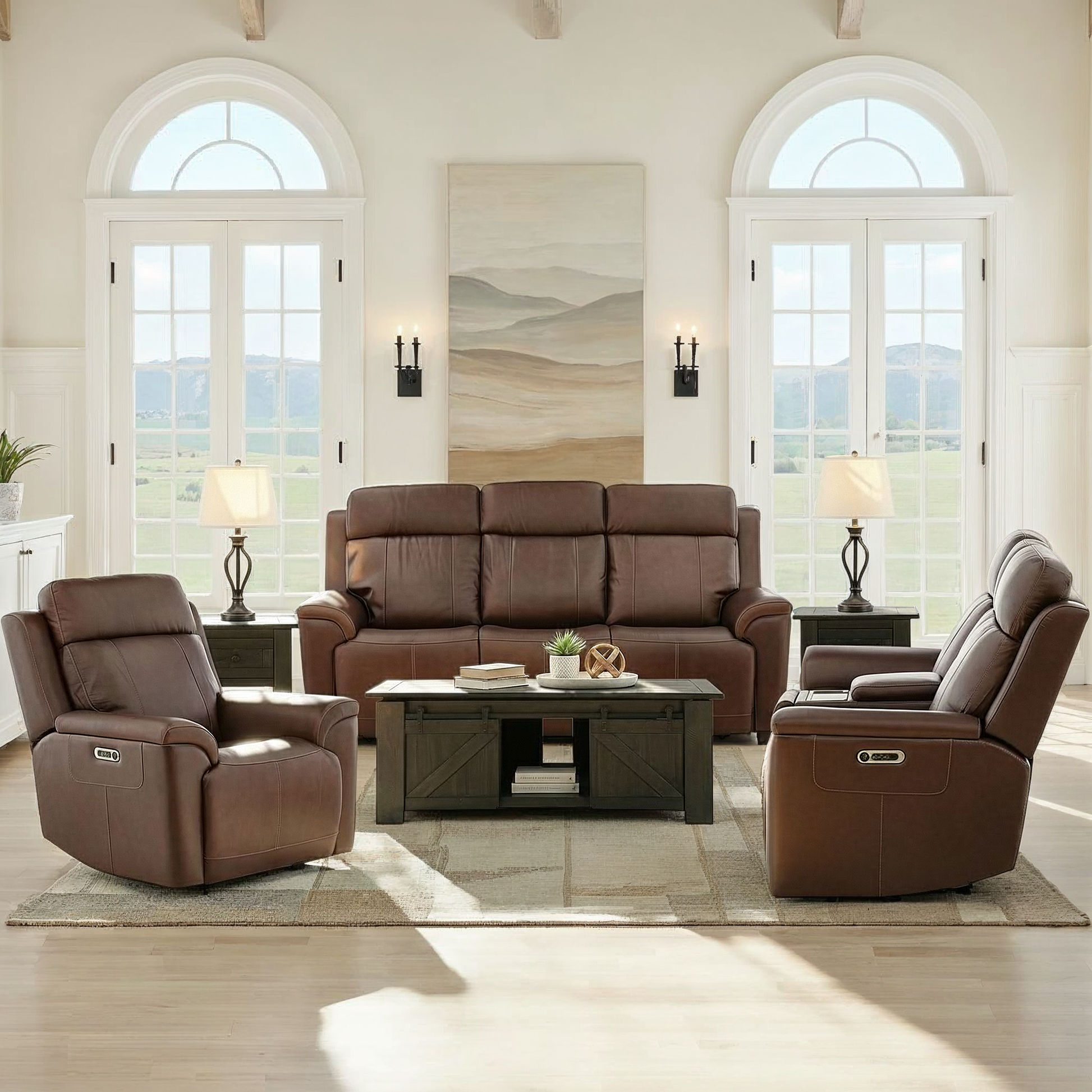 Adrian Leather Power Recliner