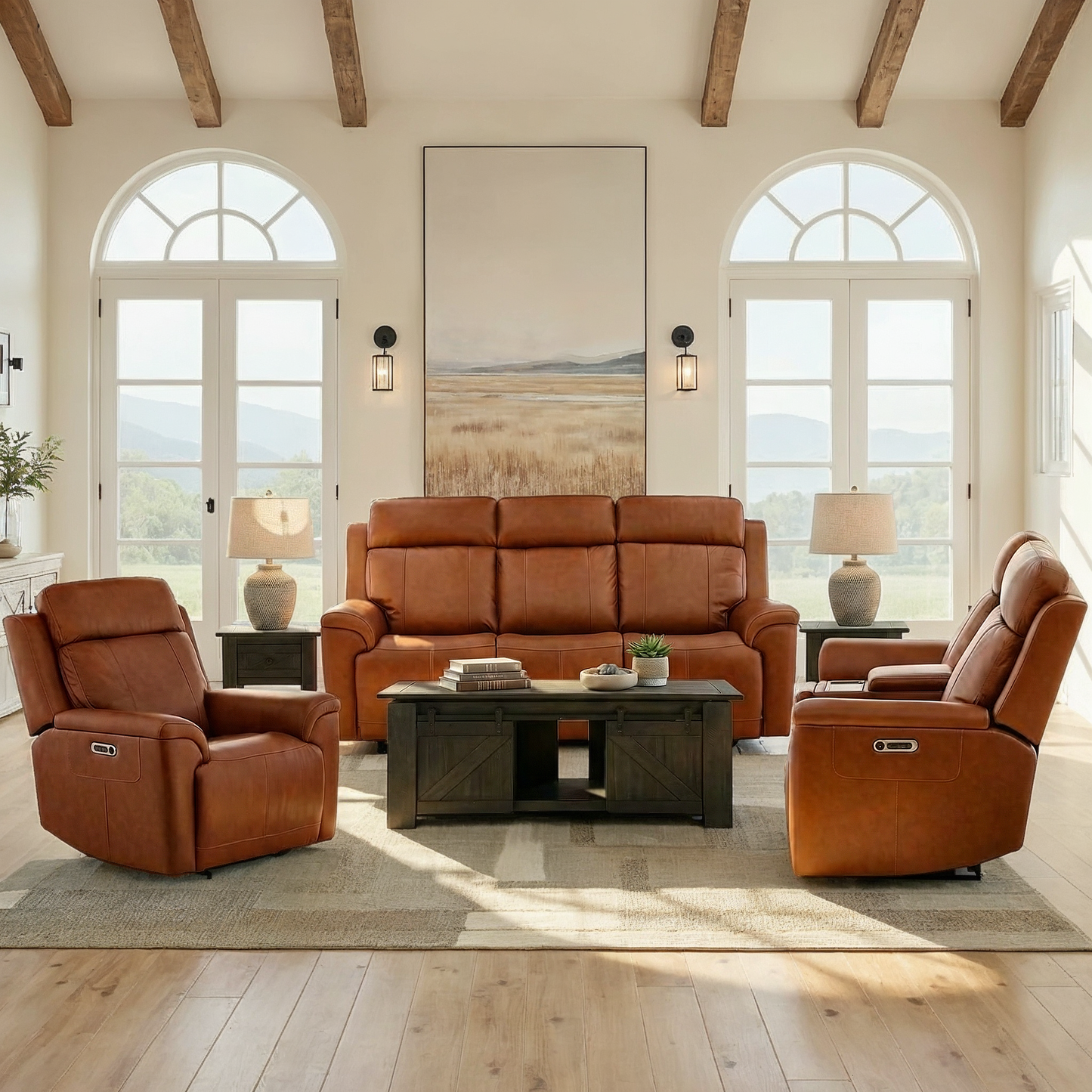 Adrian Leather Power Recliner