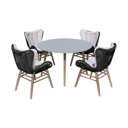 Sydney and Fanny 5 Piece Outdoor Patio Dining Set