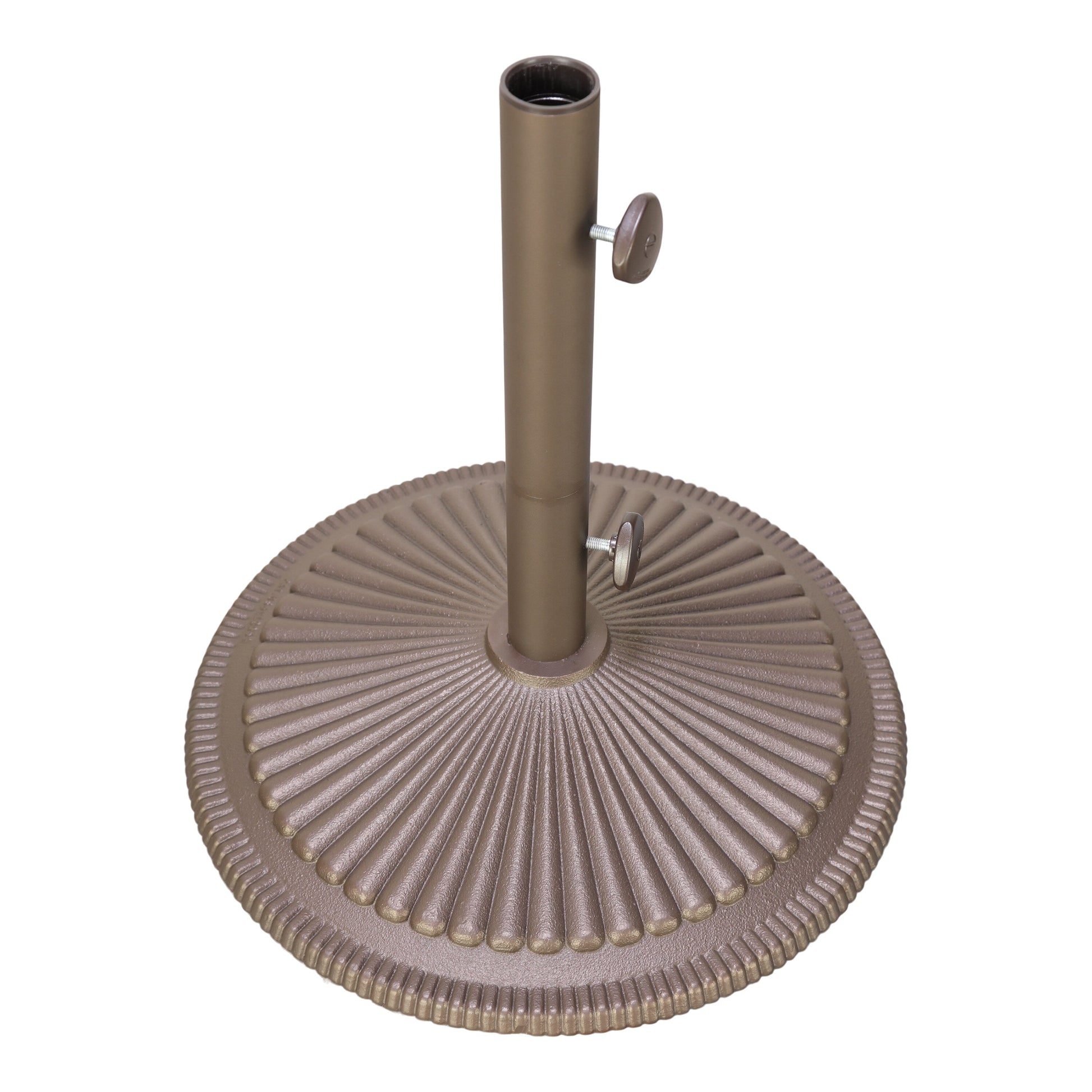 bronze patio umbrella stand 50Lb Bronze Outdoor Umbrella Base