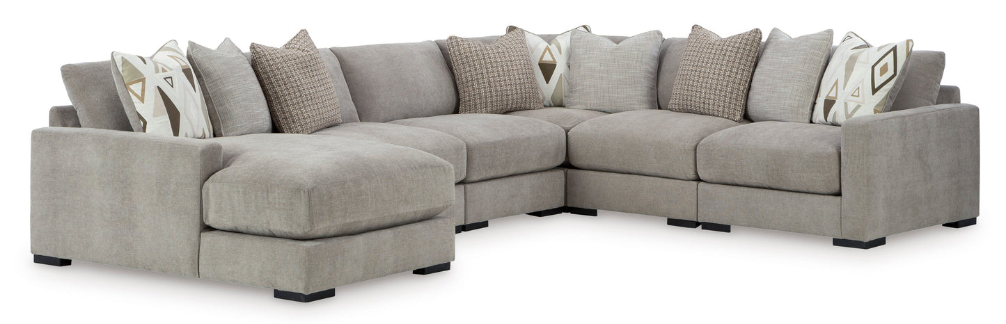 Aslan Court 6-Piece Sectional with Chaise Left-Facing