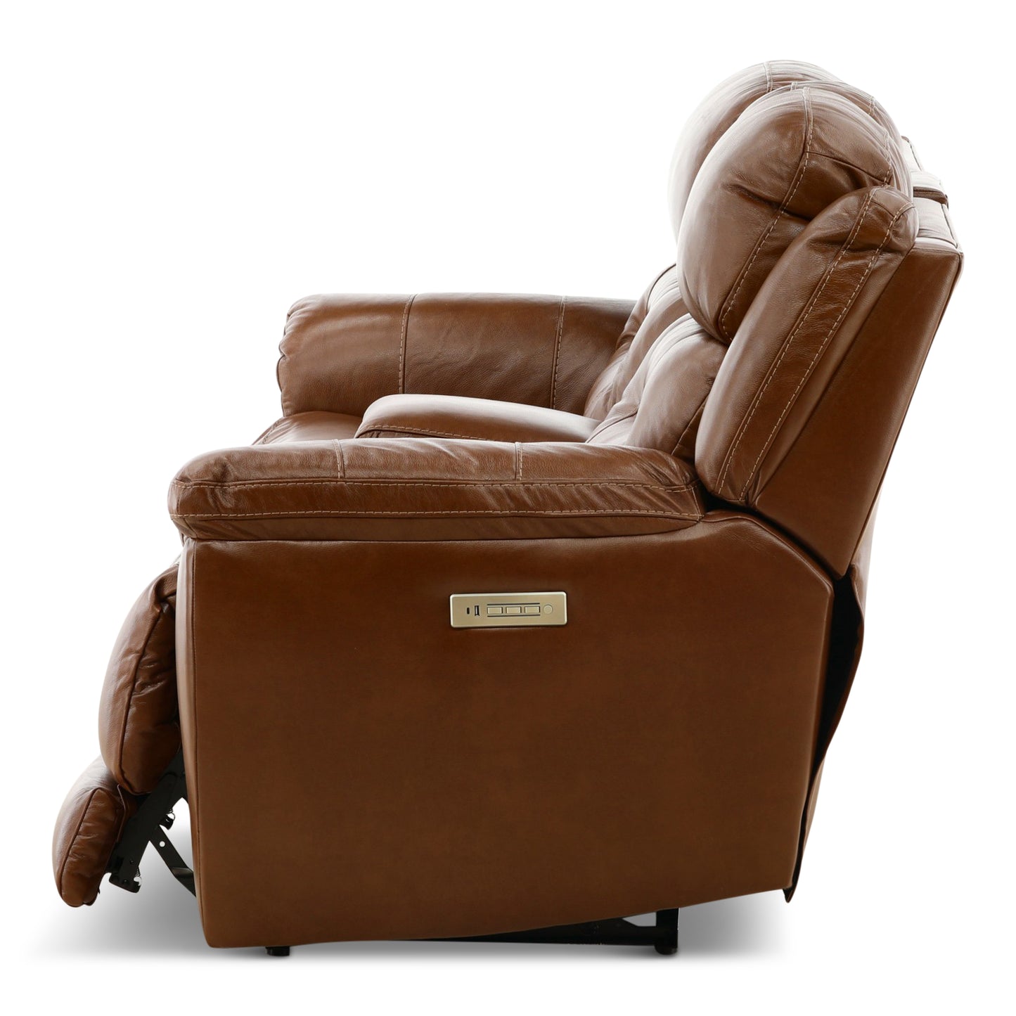 Armani Leather Power Console Loveseat