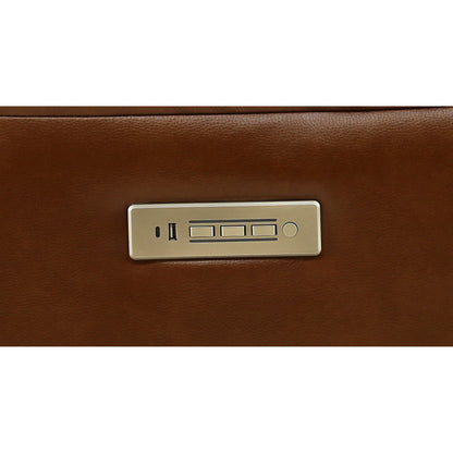 Armani Leather Power Console Loveseat