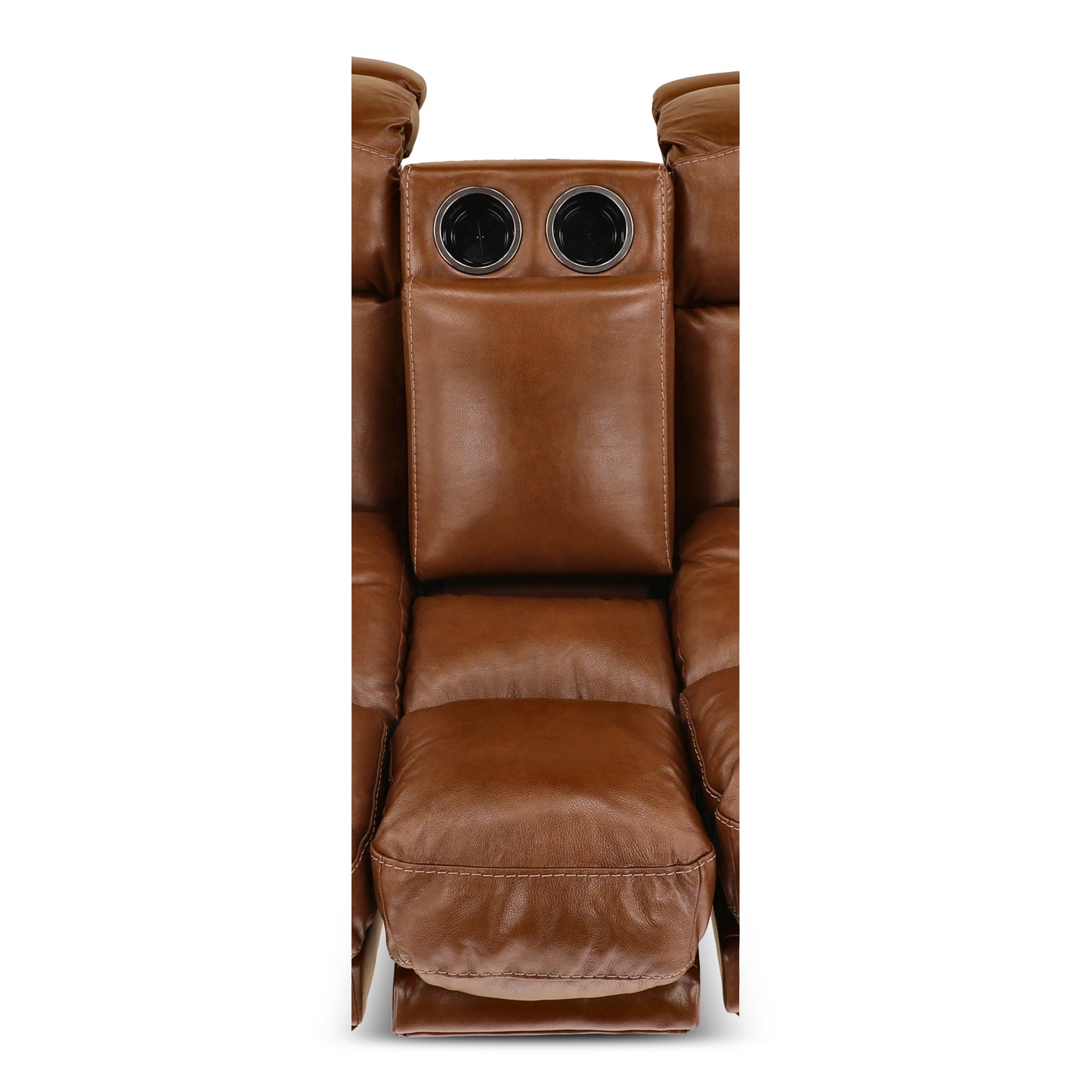 Armani Leather Power Console Loveseat