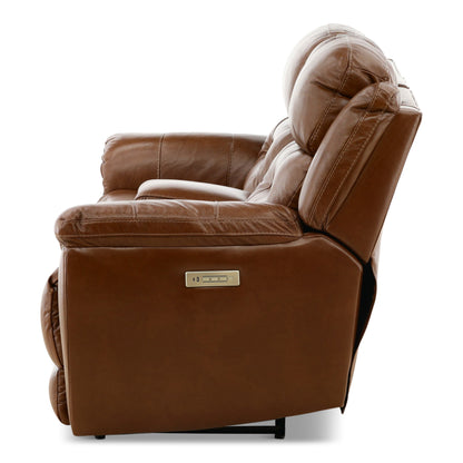 Armani Leather Power Console Loveseat