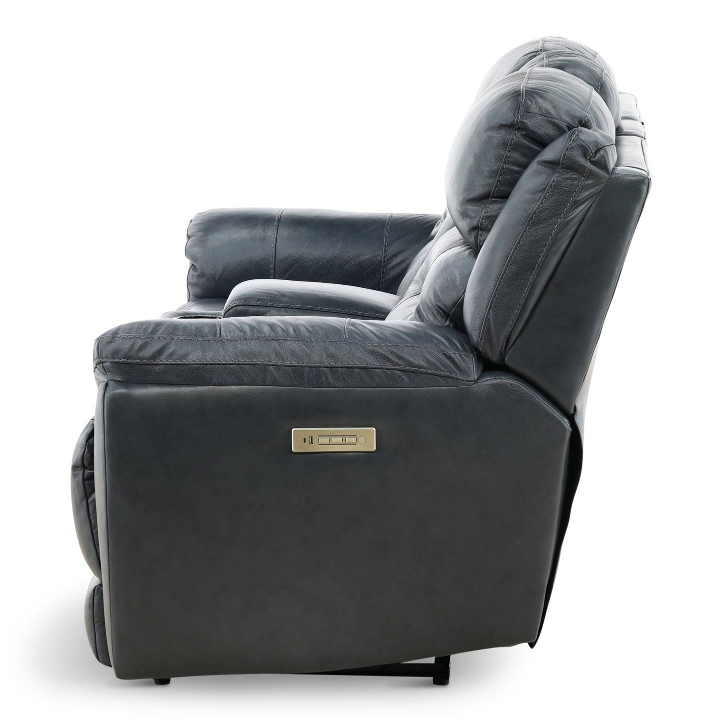 Armani Leather Power Console Loveseat