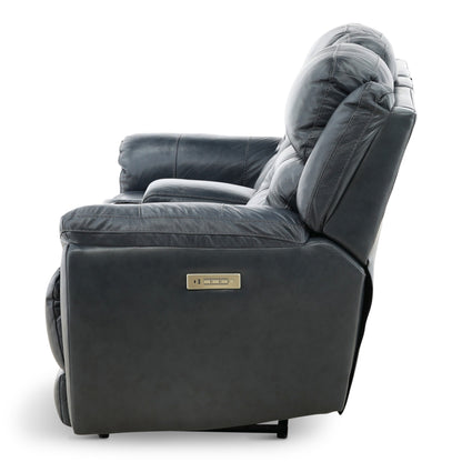 Armani Leather Power Console Loveseat