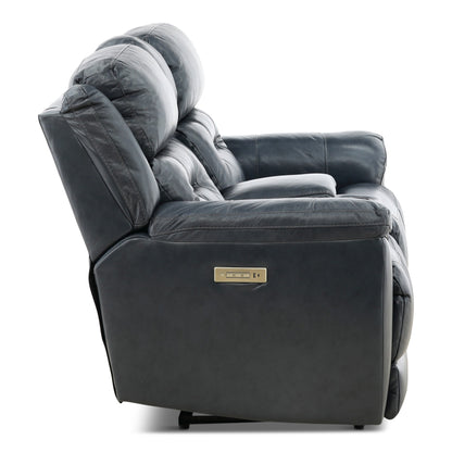 Armani Leather Power Console Loveseat