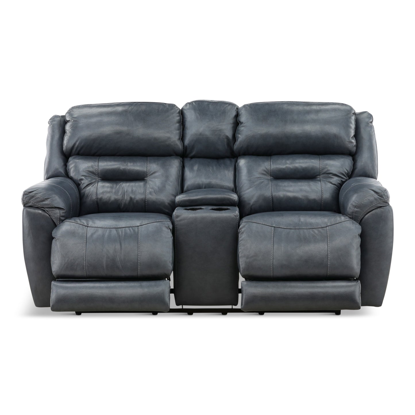 Armani Leather Power Console Loveseat