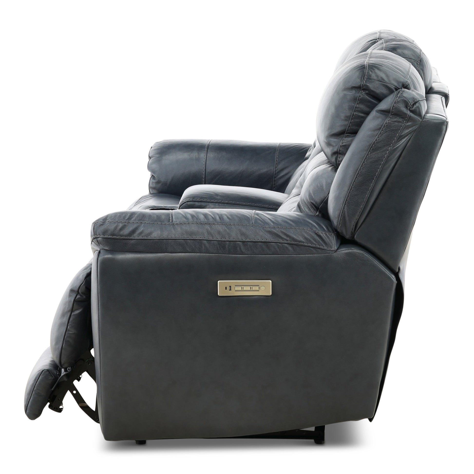 Armani Leather Power Console Loveseat