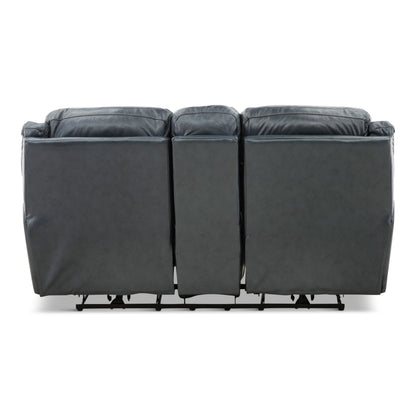 Armani Leather Power Console Loveseat