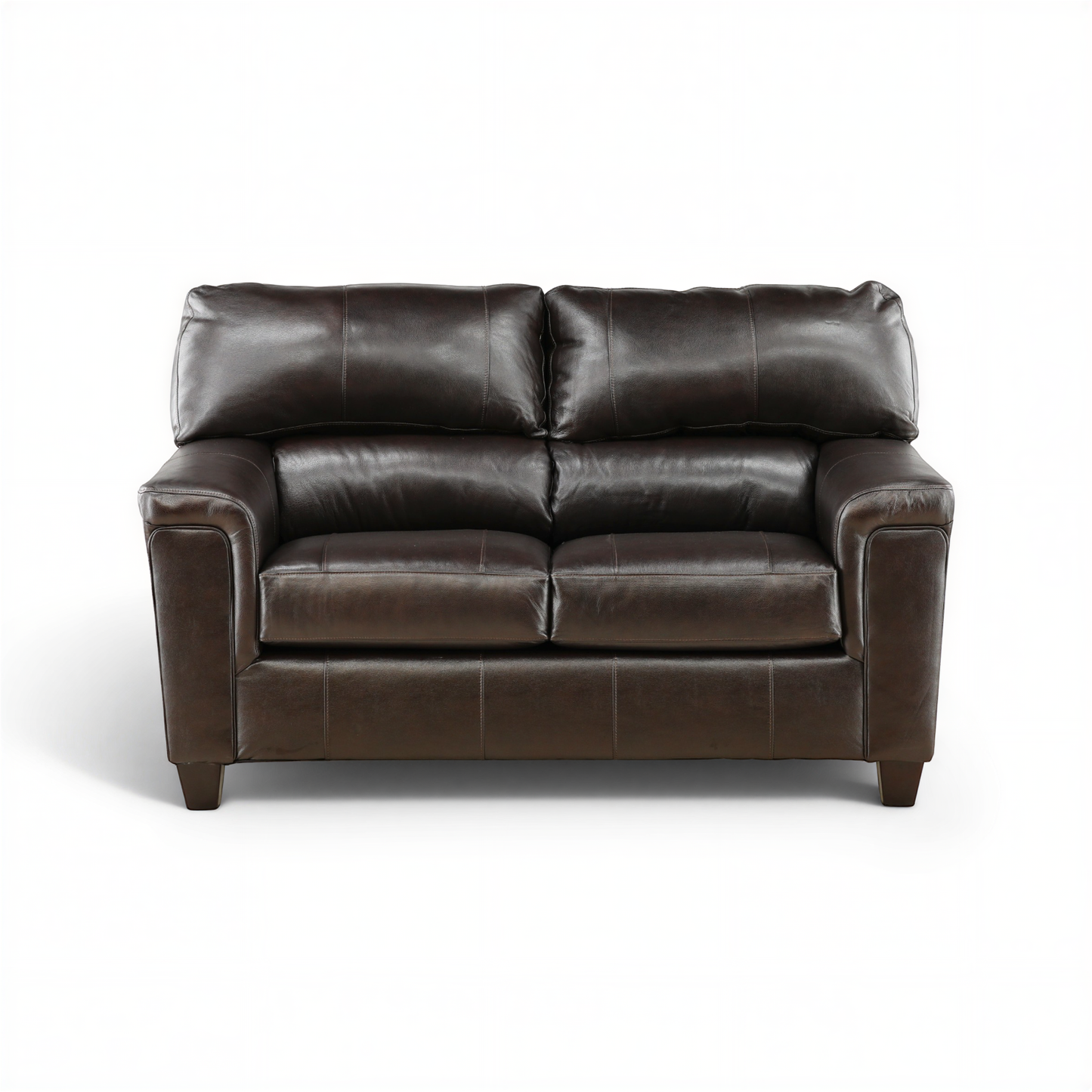 Leather loveseat