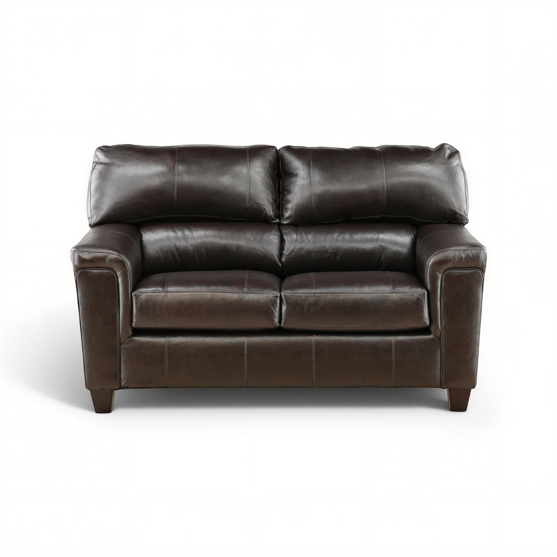 Leather loveseat