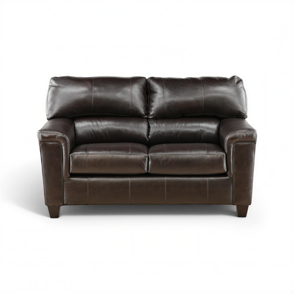Leather loveseat