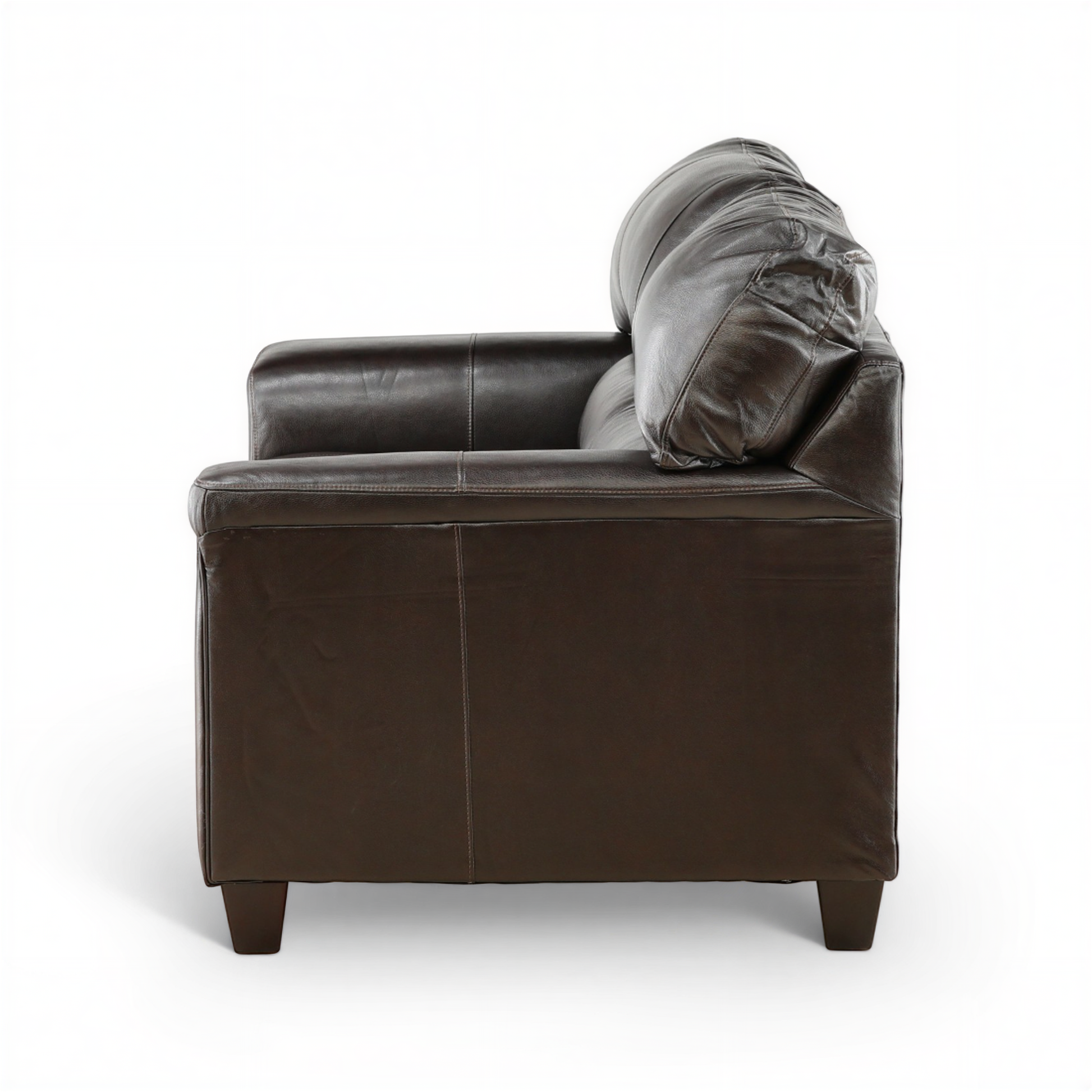 Leather loveseat