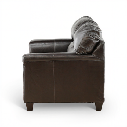 Leather loveseat