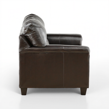Leather loveseat