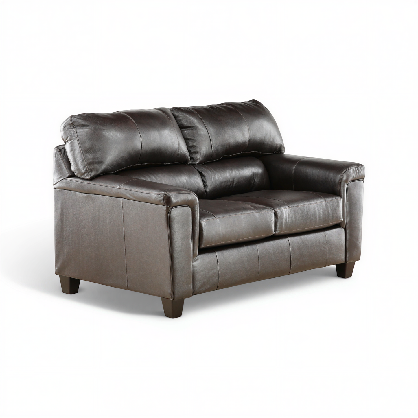 Leather loveseat