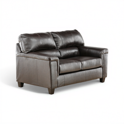 Leather loveseat