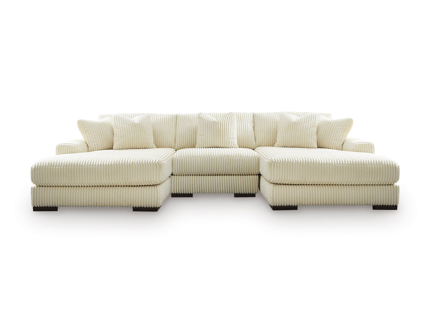 Lindyn 3-Piece Sectional with Double Chaise Ivory