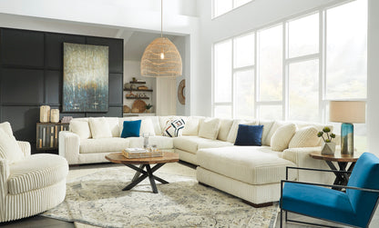 Lindyn Right-Facing 6-Piece Sectional with Chaise Ivory