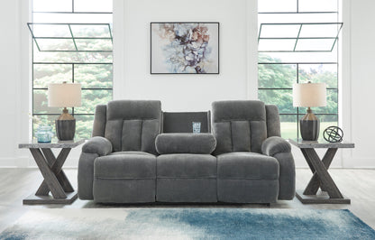 Greely Bend Power Reclining Sofa with Drop Down Table