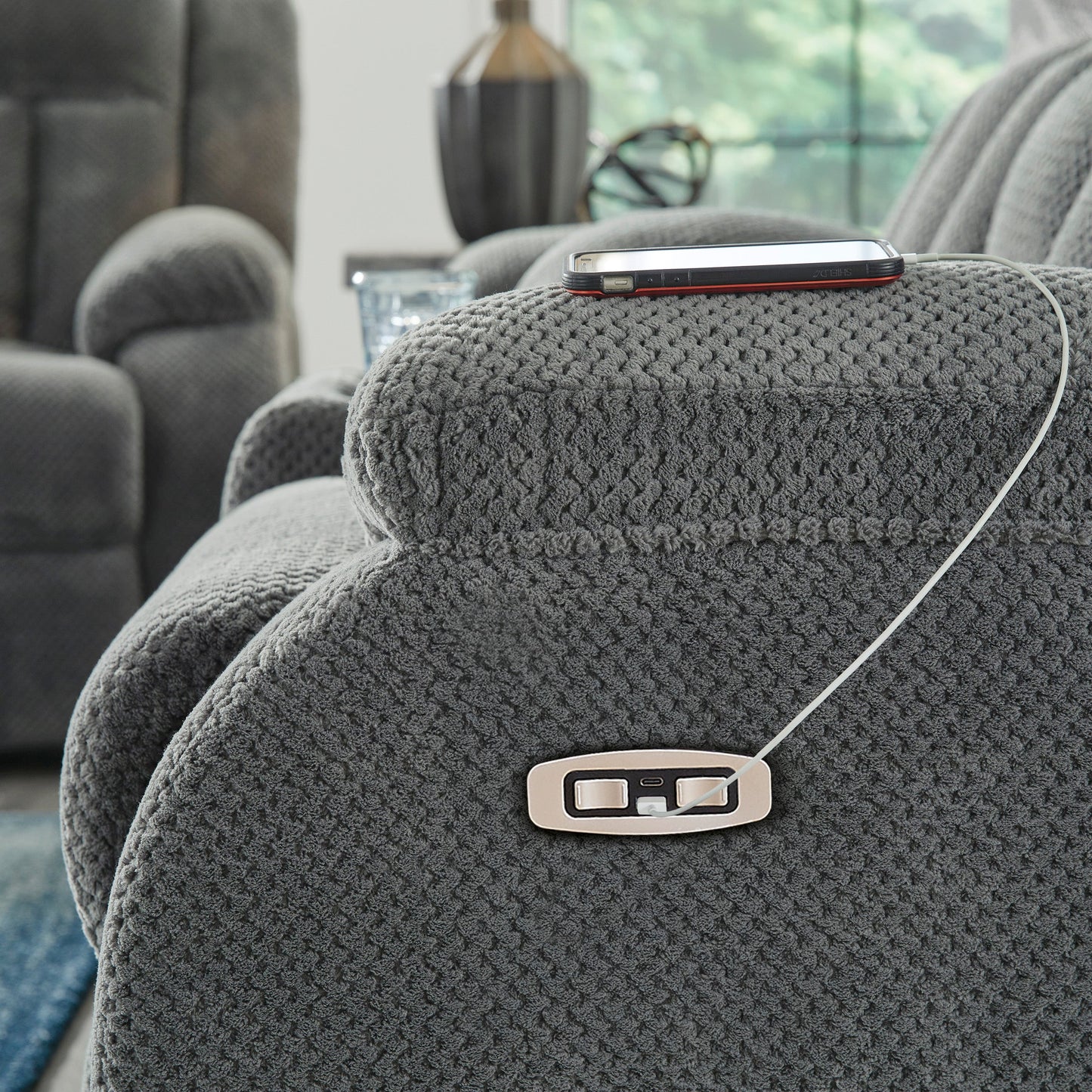 Greely Bend Power Reclining Console Loveseat