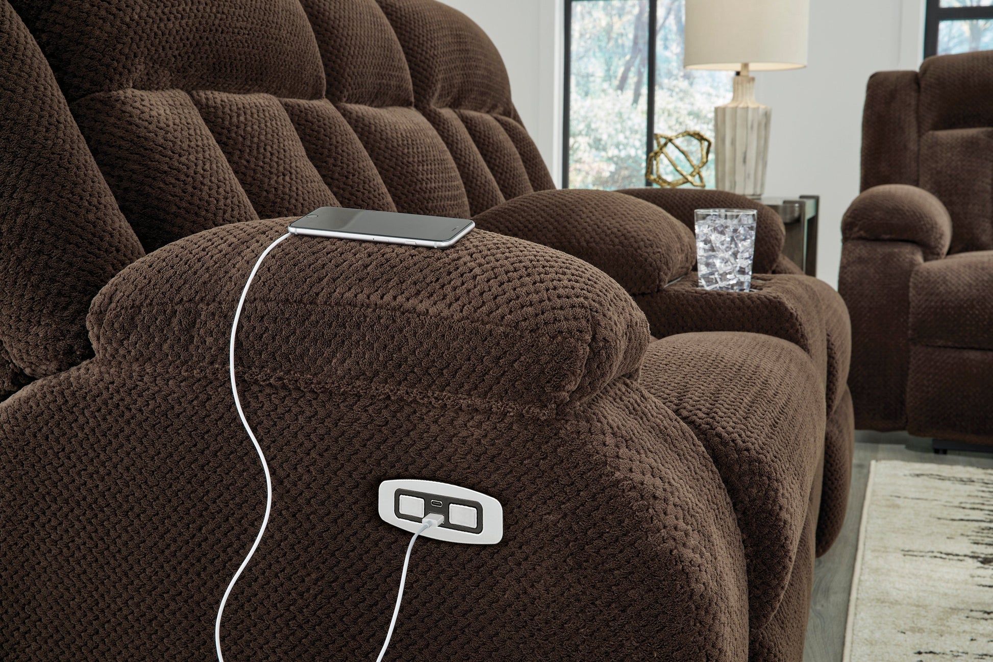 Greely Bend Power Reclining Console Loveseat
