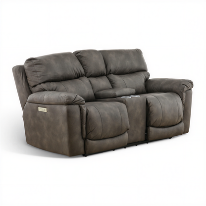 Gale Triple Power Reclining Console Loveseat