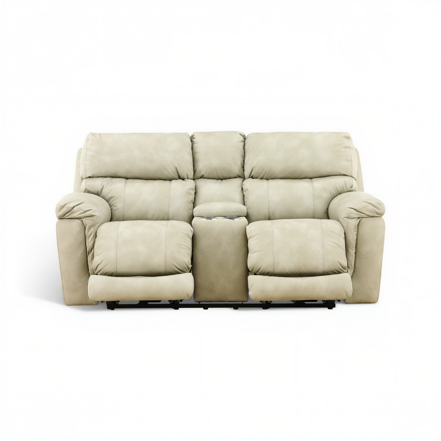Gale Triple Power Reclining Console Loveseat Taupe