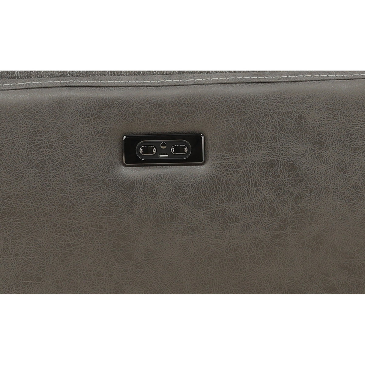 Upholstery arm control panel with dual buttons in a recessed module