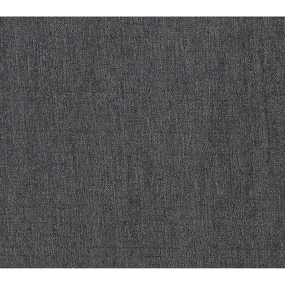 Charcoal sofa chaise upholstery fabric close-up, textured weave.