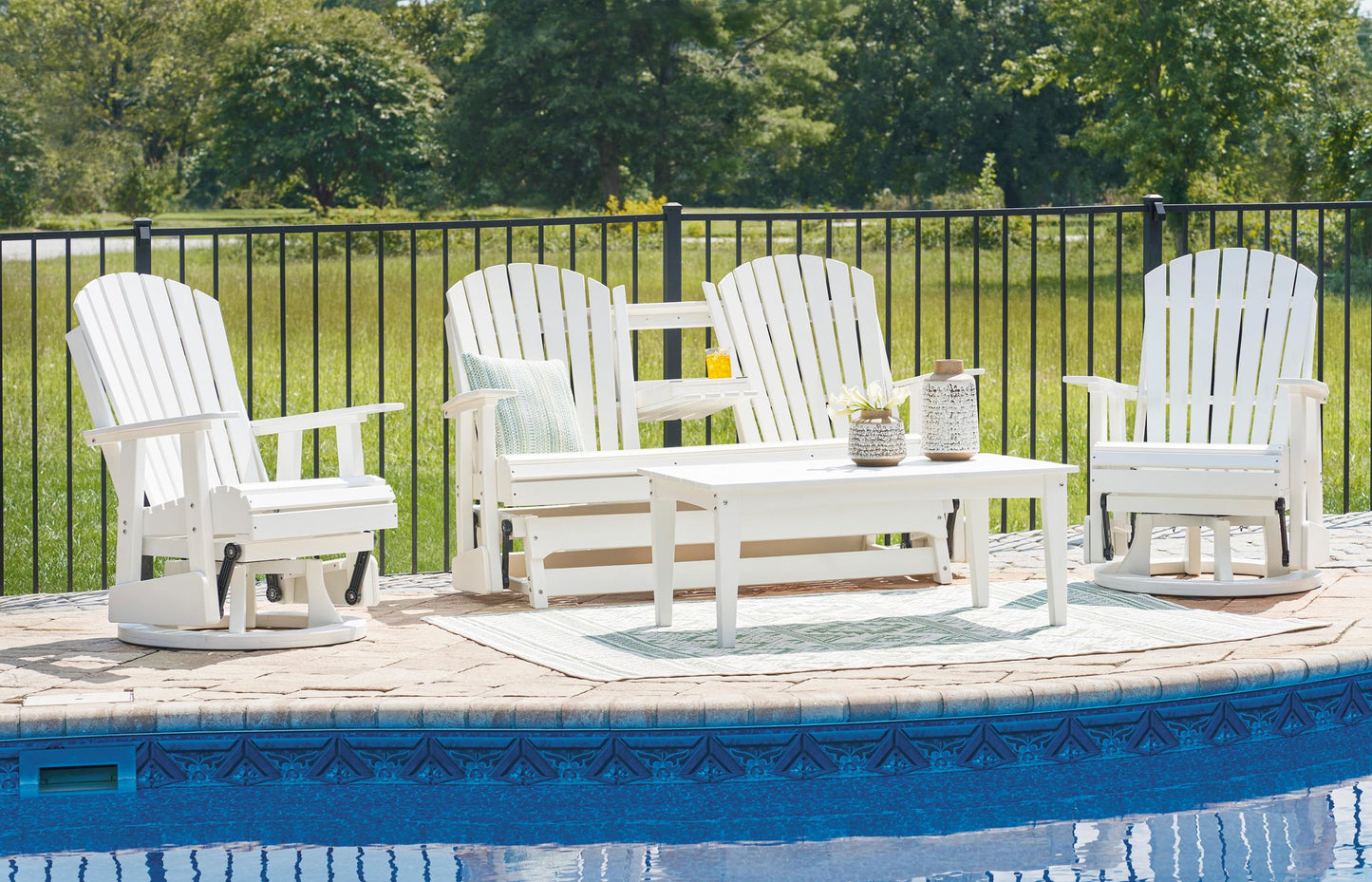 Hyland Wave Outdoor Glider Loveseat