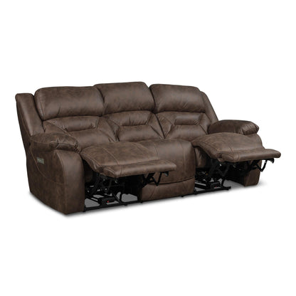 Valor Brown Power Sofa